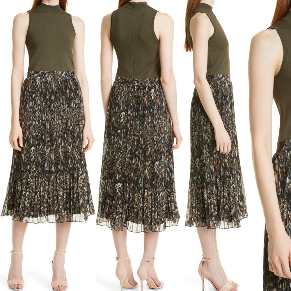 Ted Baker Urban Pleated MIDI Dress -NWT